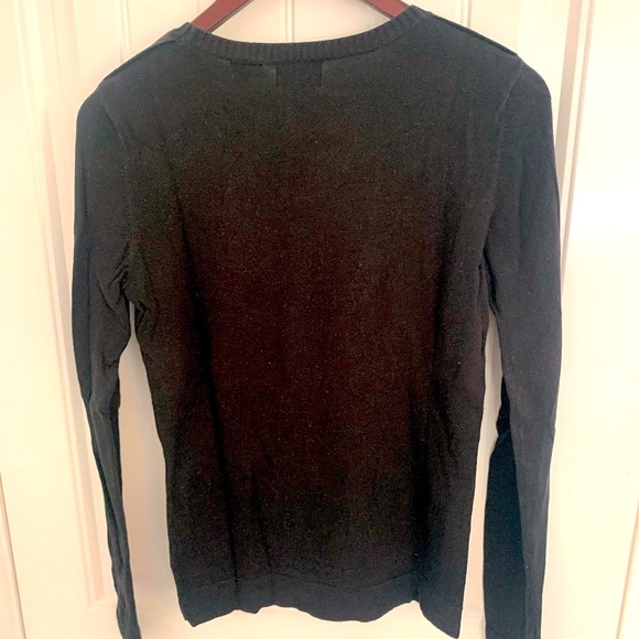 Kersh Black Cotton Blend Long Sleeved Cozy Slim Fit Sweater SZ M - Picture 6 of 11